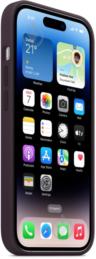 Чехол Apple Silicone Case with MagSafe для iPhone 14 Pro elderberry(MPTK3ZE/A) - фото 3
