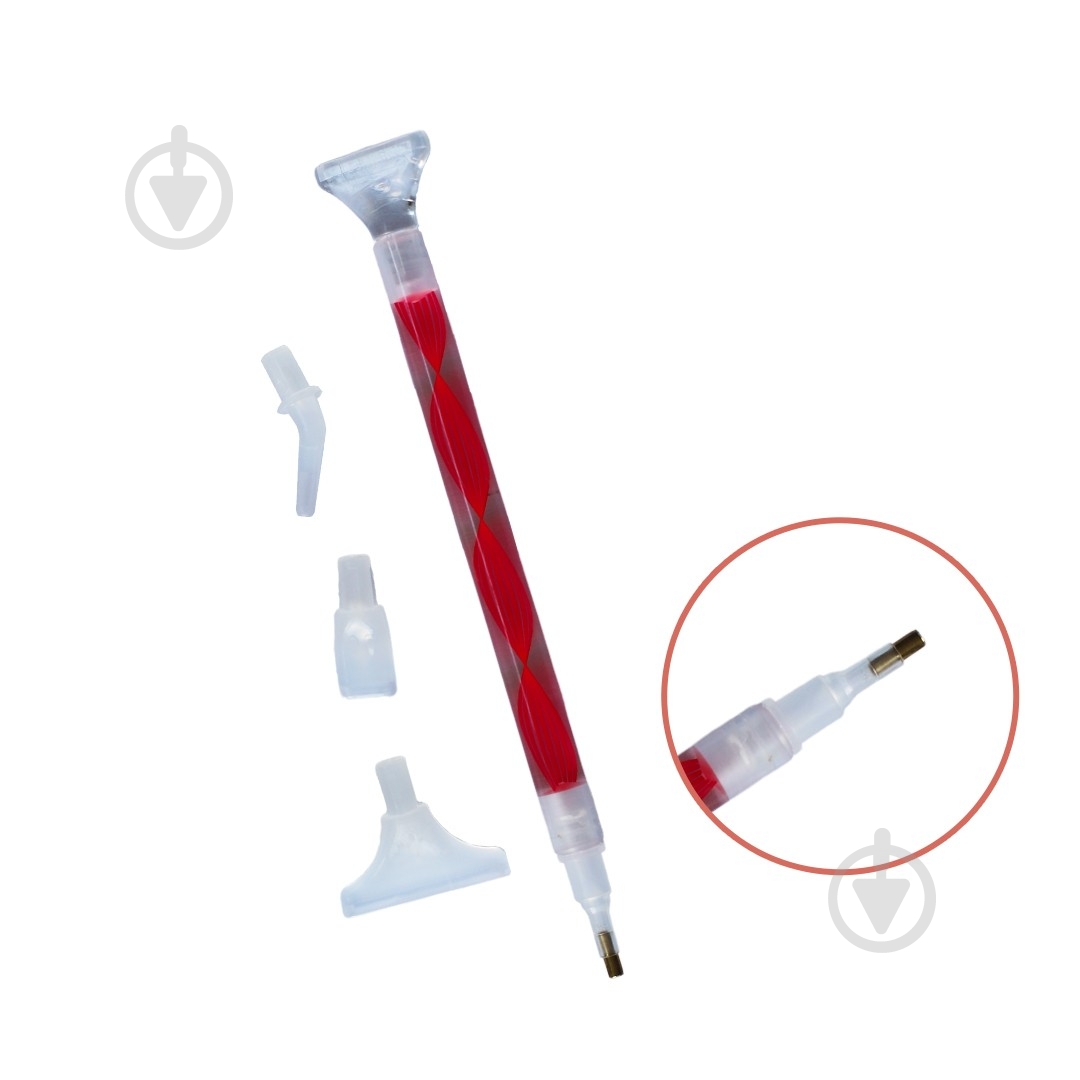 Стилус Brushme червоний з 4 насадками STYL026 - фото 1 Стилус Brushme червоний з 4 насадками STYL026 - фото 1