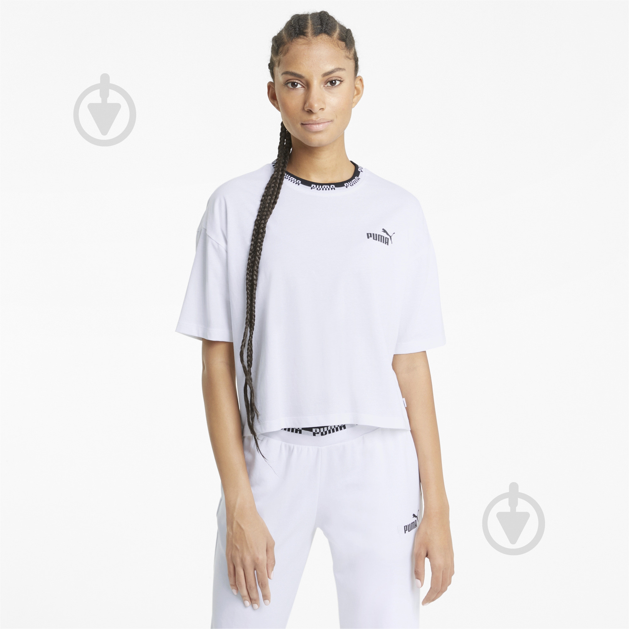 Футболка Puma AMPLIFIED Tee 58590302 р.L білий - фото 1 Футболка Puma AMPLIFIED Tee 58590302 р.L білий - фото 1