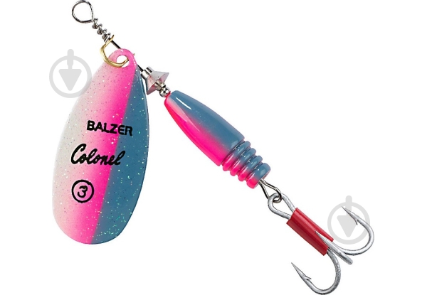 Блесна Balzer Colonel Classic 5 г fluo/pink/blue - фото 2 Блесна Balzer Colonel Classic 5 г fluo/pink/blue - фото 2