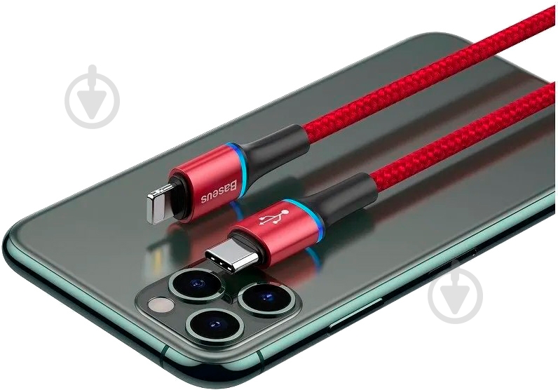 Кабель BASEUS USB – Apple Lightning 1 м red Halo 18W - фото 6