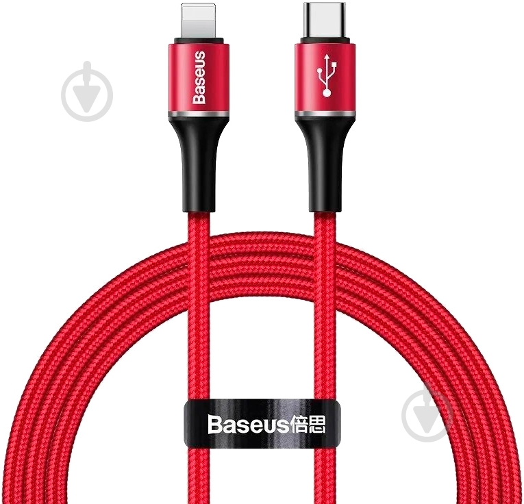 Кабель BASEUS USB – Apple Lightning 1 м red Halo 18W - фото 2
