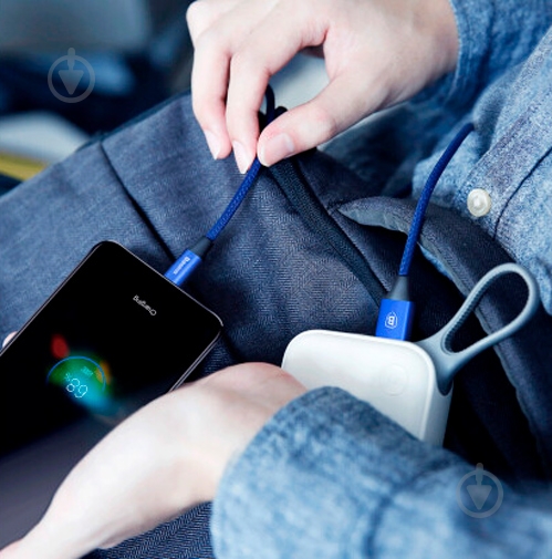 Кабель BASEUS USB – microUSB 1,5 м Blue Yiven - фото 10