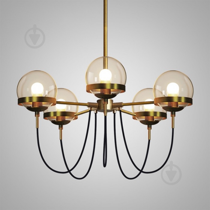 ВІТРИНА! Люстра підвісна Altalusse INL-5123P-05 5x40 Вт E27 золото - фото 1