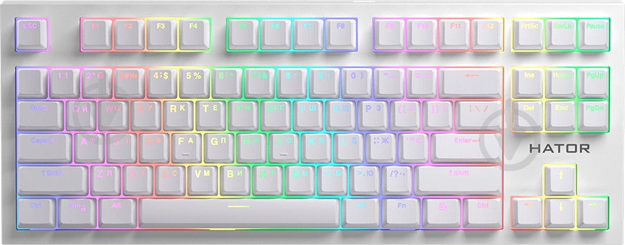 Клавиатура игровая Hator Skyfall (HTK-664) TKL PRO Wireless white - фото 1