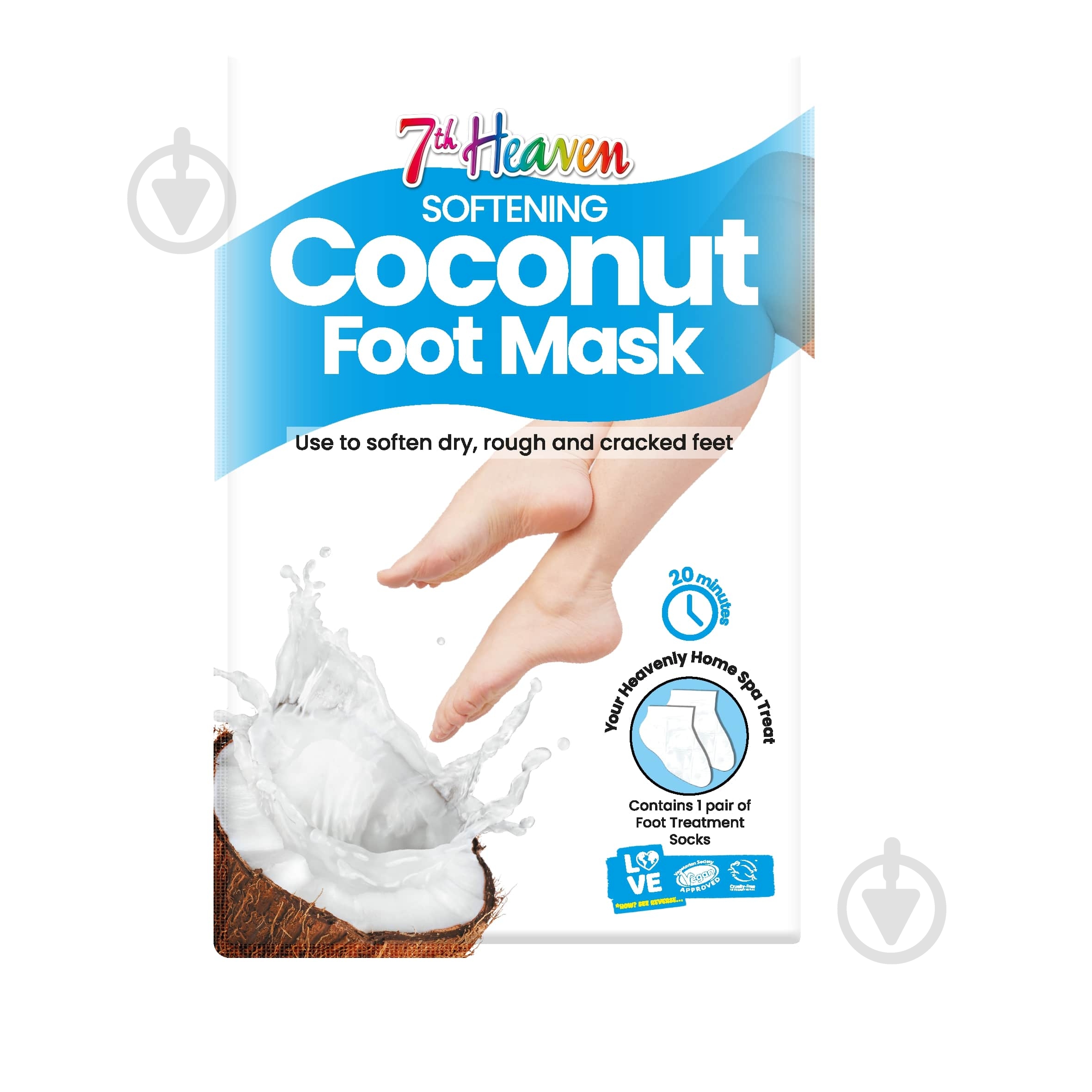 Маска-носочки для ног 7th Heaven Coconut 4 г 1 шт. - фото 1 Маска-носочки для ног 7th Heaven Coconut 4 г 1 шт. - фото 1