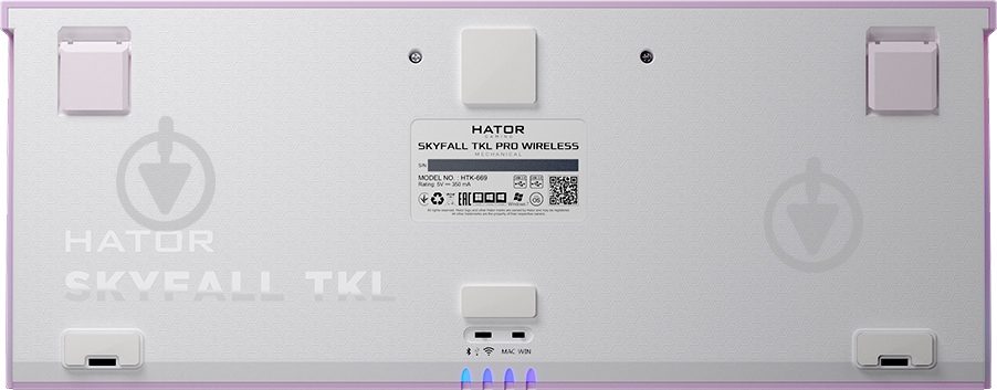 Клавиатура игровая Hator Skyfall (HTK-669) TKL PRO Wireless lilac - фото 6 Клавиатура игровая Hator Skyfall (HTK-669) TKL PRO Wireless lilac - фото 6