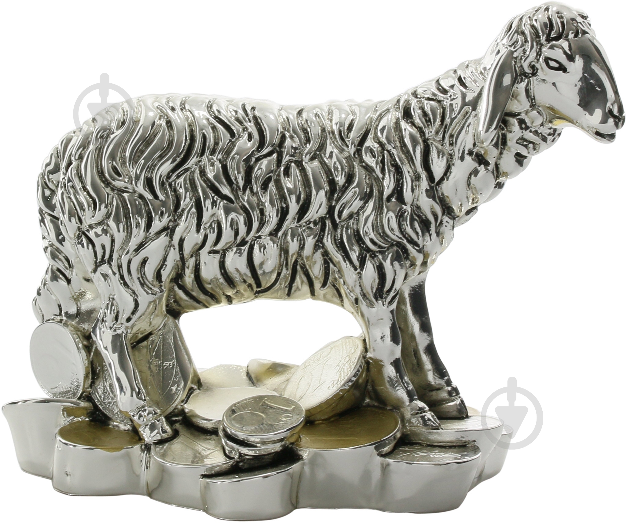 Фигурка Valenti & Co овца 17897 10х9 см серебряный - фото 2