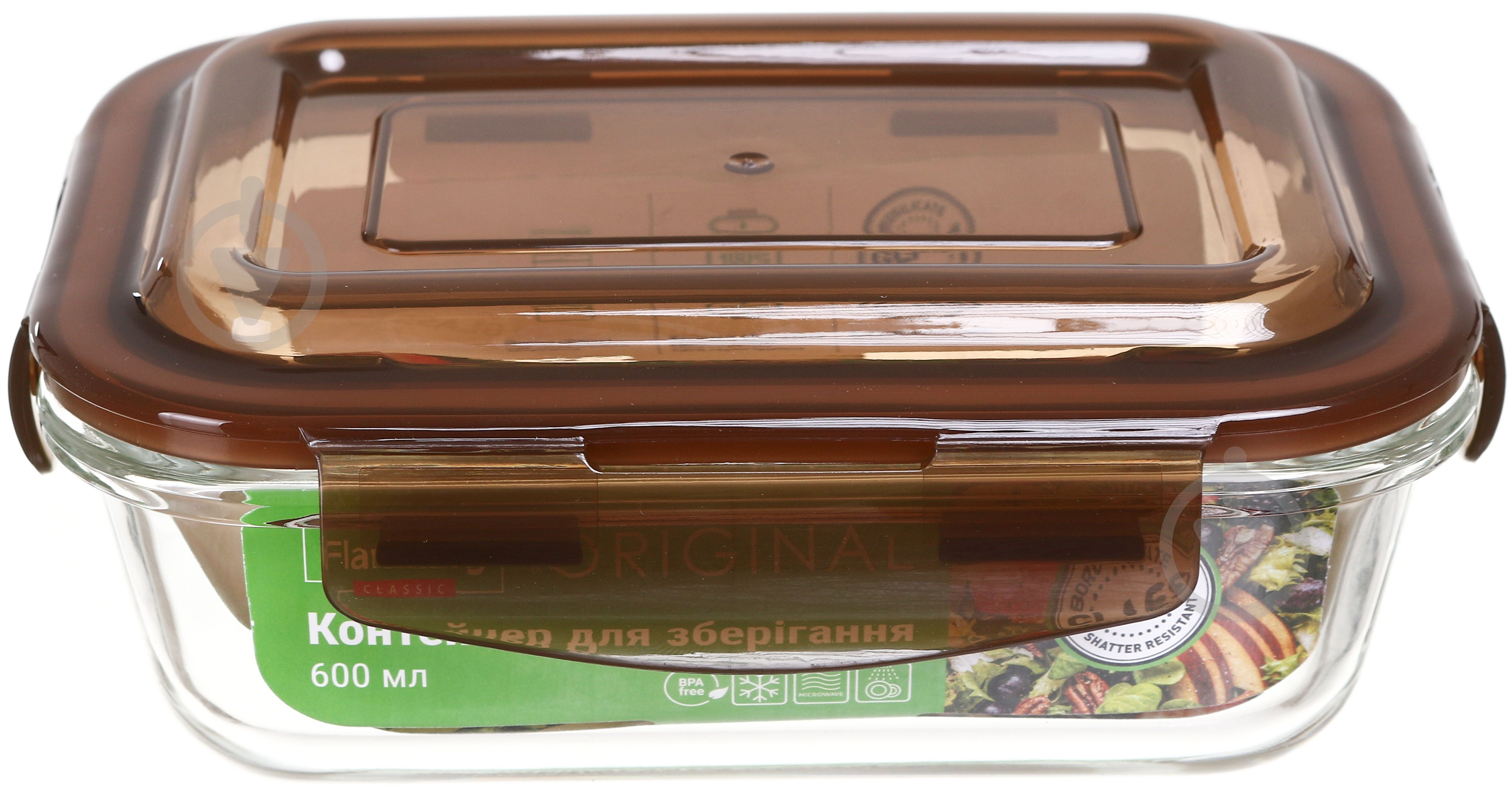Контейнер для хранения Flamberg Original Rectangular 600 мл коричневый - фото 5