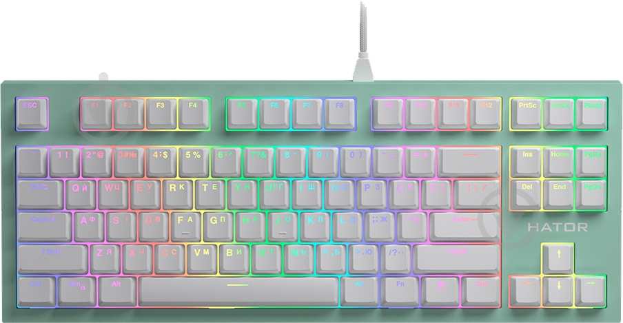 Клавиатура игровая Hator Skyfall (HTK-659) TKL PRO mint - фото 1