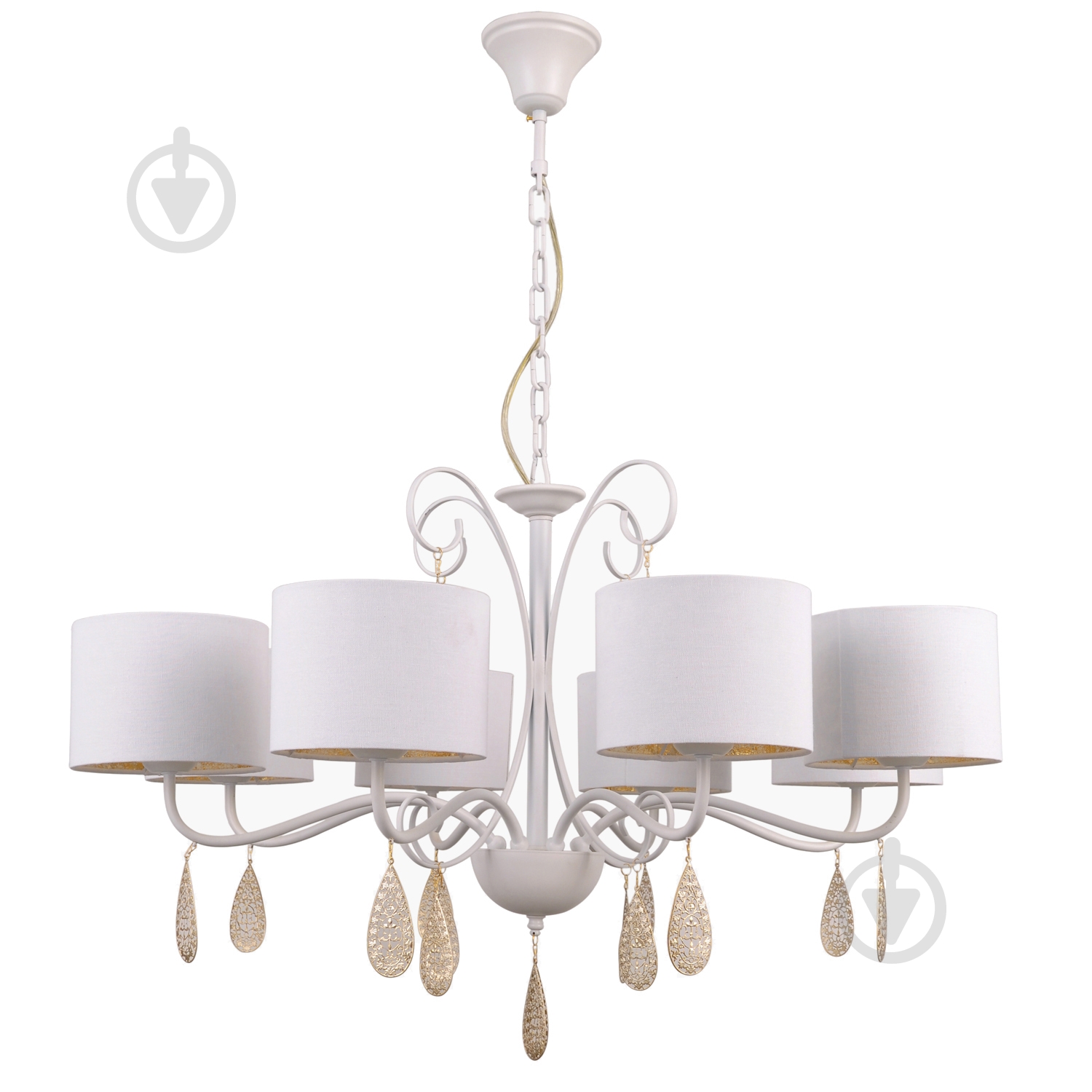 ВІТРИНА! Люстра Victoria Lighting 8x40 Вт E14 білий Grace/SP8 - фото 1 ВІТРИНА! Люстра Victoria Lighting 8x40 Вт E14 білий Grace/SP8 - фото 1