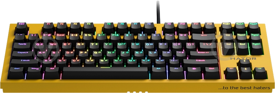 Клавиатура игровая Hator Skyfall (HTK-657) TKL PRO yellow - фото 2 Клавиатура игровая Hator Skyfall (HTK-657) TKL PRO yellow - фото 2
