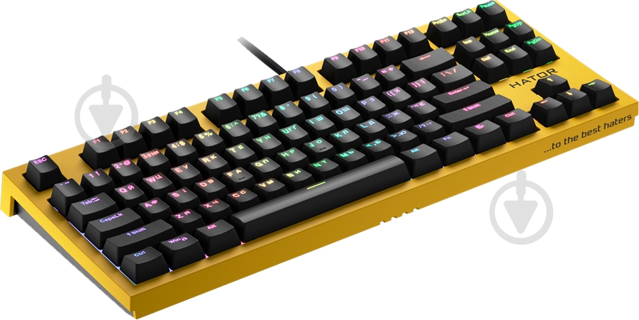 Клавиатура игровая Hator Skyfall (HTK-657) TKL PRO yellow - фото 3 Клавиатура игровая Hator Skyfall (HTK-657) TKL PRO yellow - фото 3