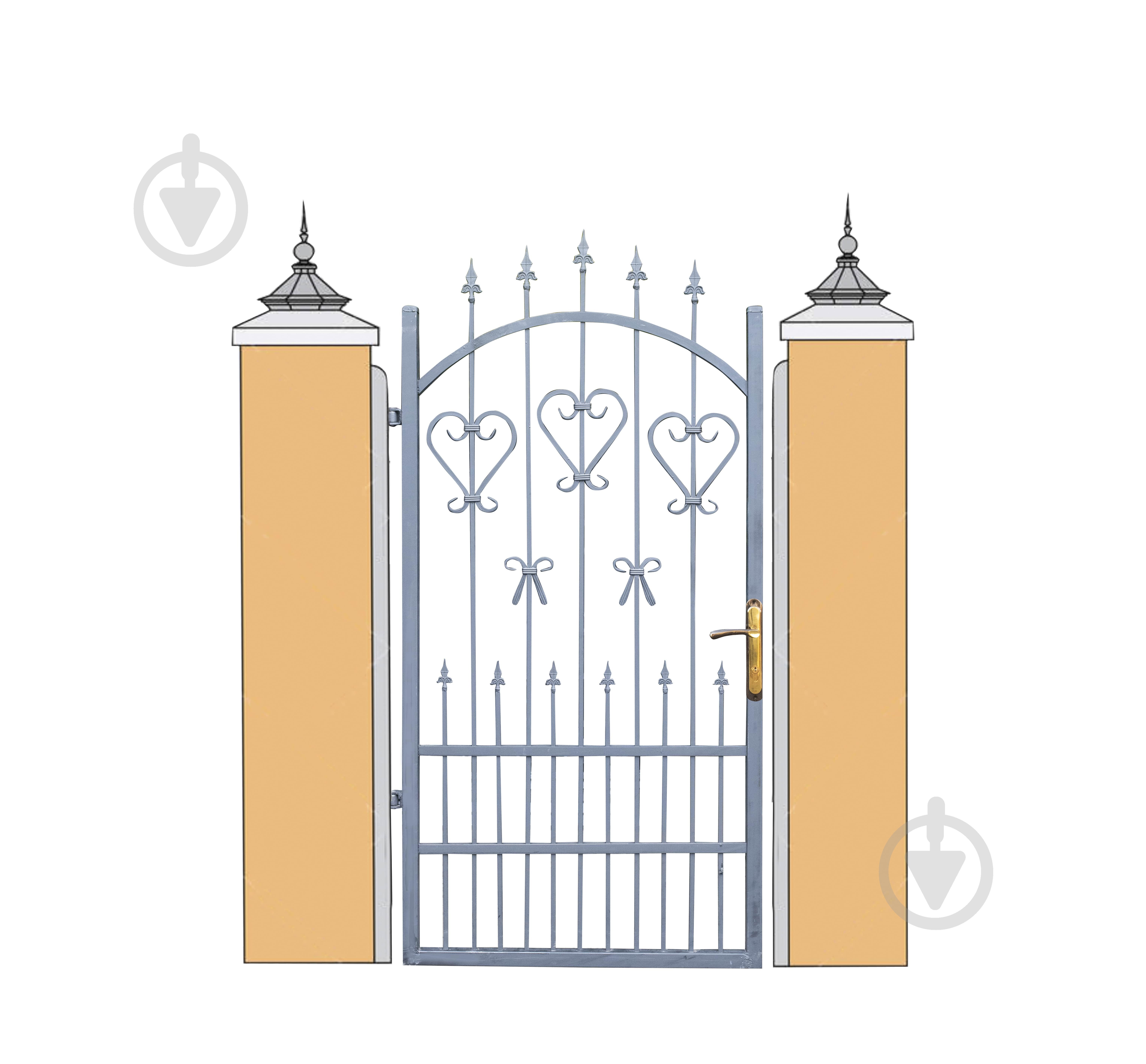 Калитка Престиж 2 1000x1900 мм Укритарм - фото 3 Калитка Престиж 2 1000x1900 мм Укритарм - фото 3