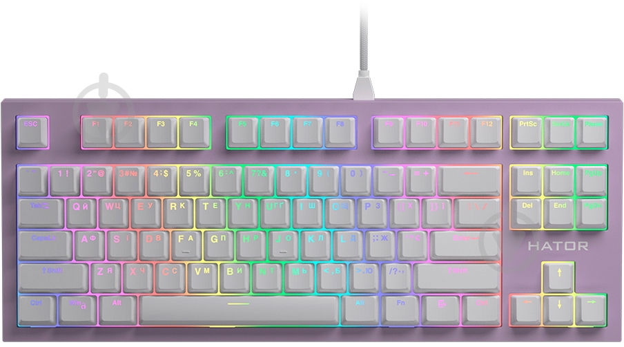 Клавиатура игровая Hator Skyfall (HTK-658) TKL PRO lilac - фото 1