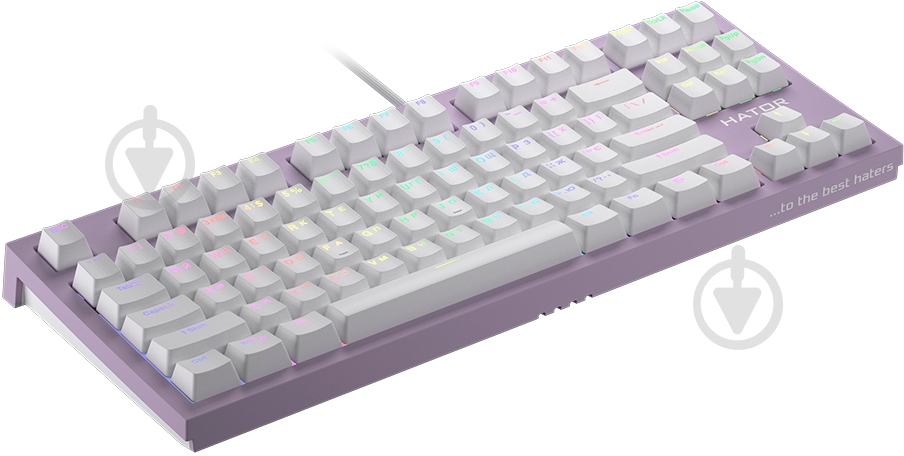 Клавиатура игровая Hator Skyfall (HTK-658) TKL PRO lilac - фото 3