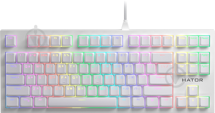 Клавіатура ігрова Hator Skyfall (HTK-656) TKL PRO white - фото 1