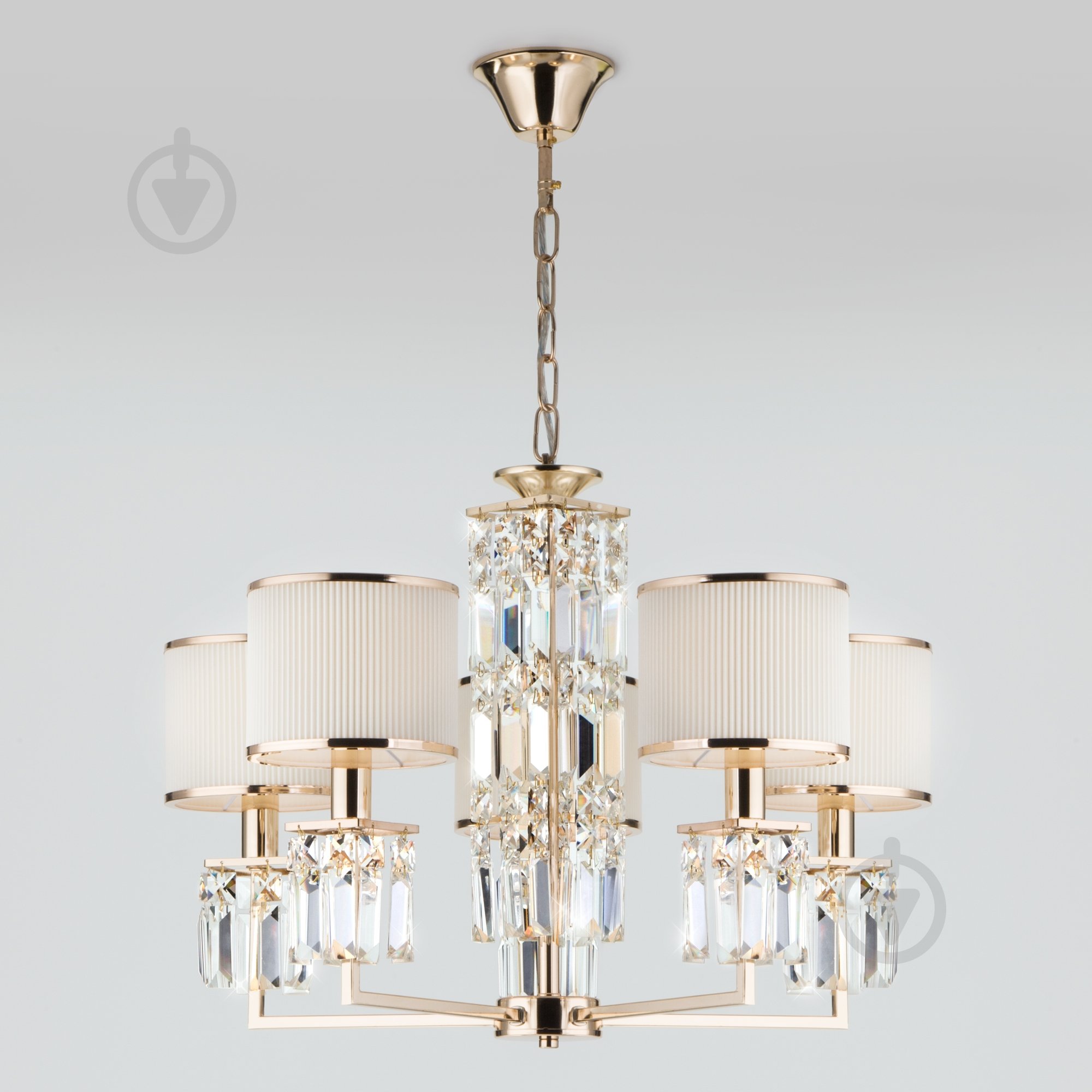 ВИТРИНА! Люстра подвесная Strotskis Zaffiro 10099/5 5x40 Вт E14 золотой - фото 1