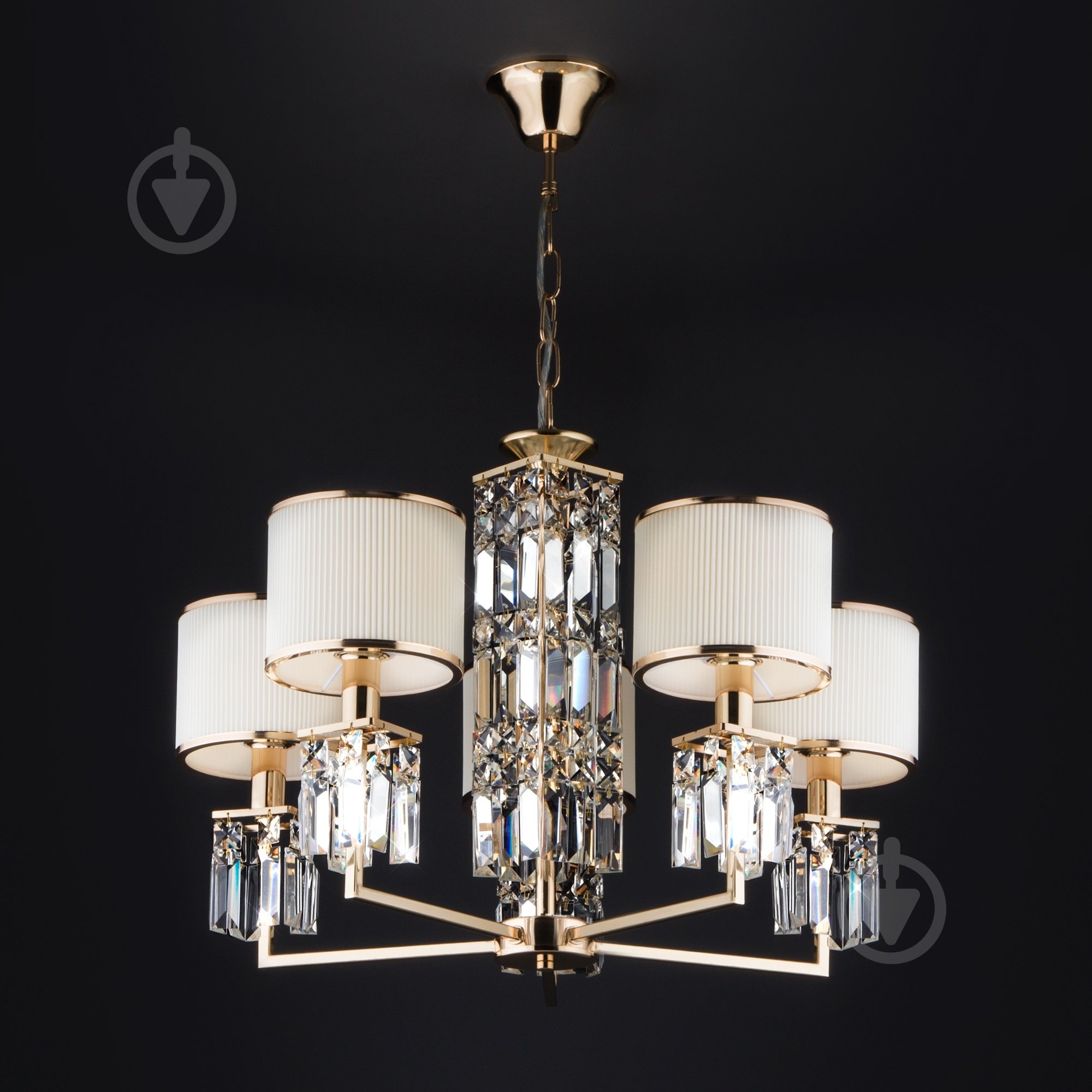 ВИТРИНА! Люстра подвесная Strotskis Zaffiro 10099/5 5x40 Вт E14 золотой - фото 4