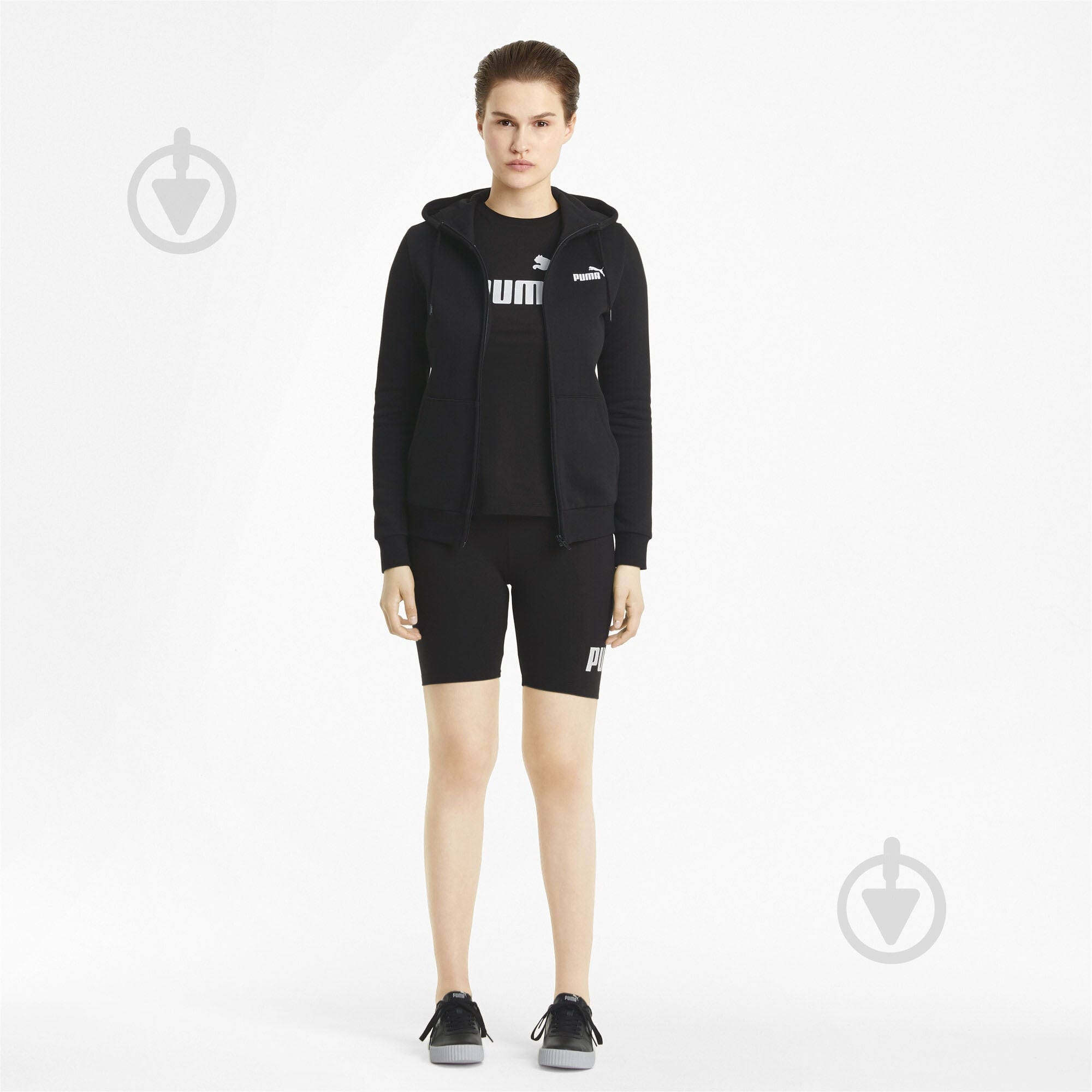Джемпер Puma ESS SMALL LOGO FULL-ZIP HOODIE FL 58681101 р.XS черный - фото 5