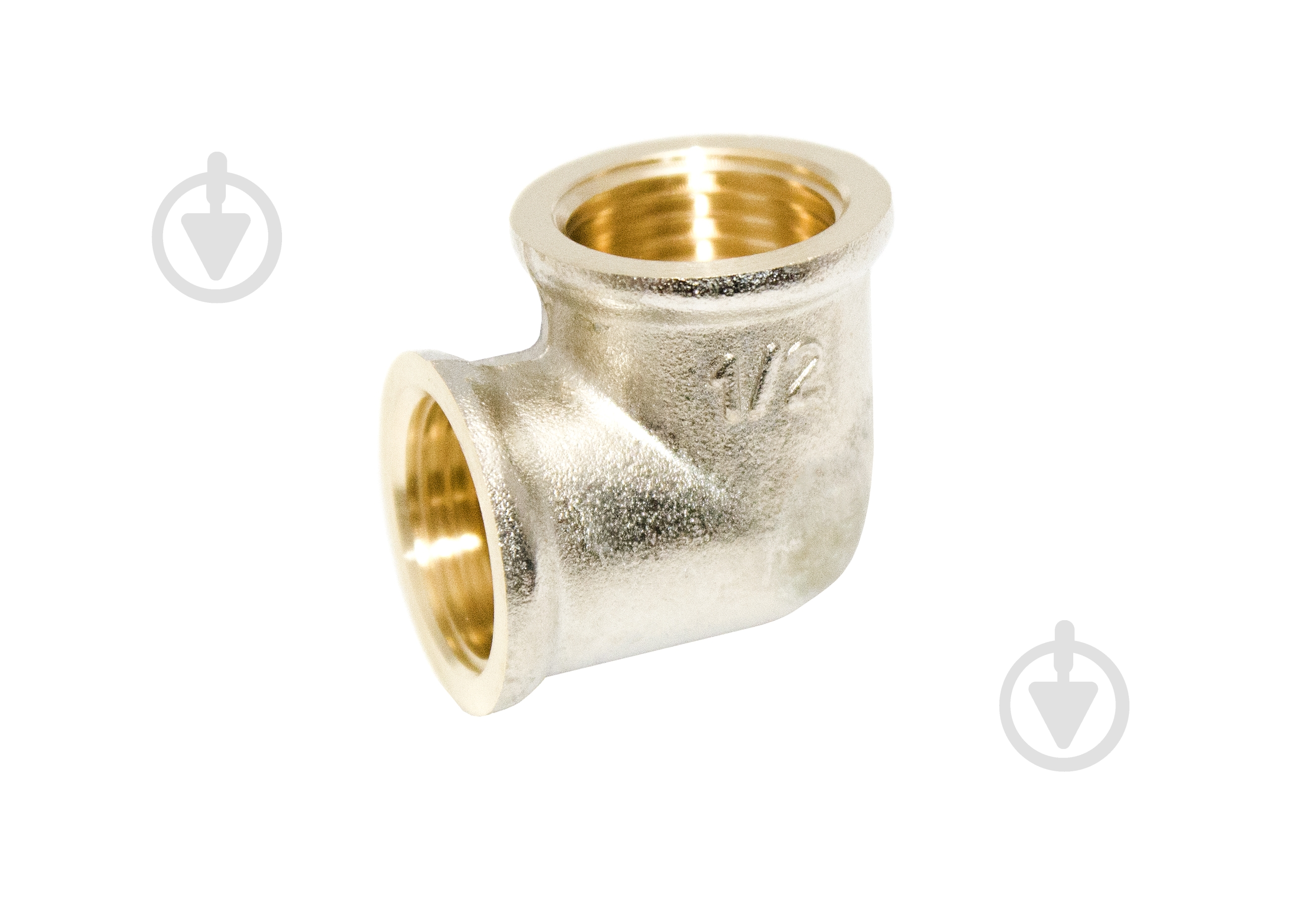 Колено ВВ Water House 1/2" латунь никель Премиум - фото 1 Колено ВВ Water House 1/2" латунь никель Премиум - фото 1