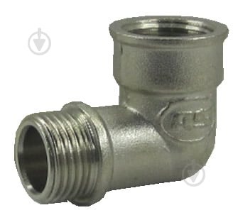 Колено ВН Water House 1/2" латунь никель Премиум - фото 1