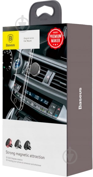 Автодержатель Magnetic Air type BASEUS SUGENT-MO01 черный - фото 4