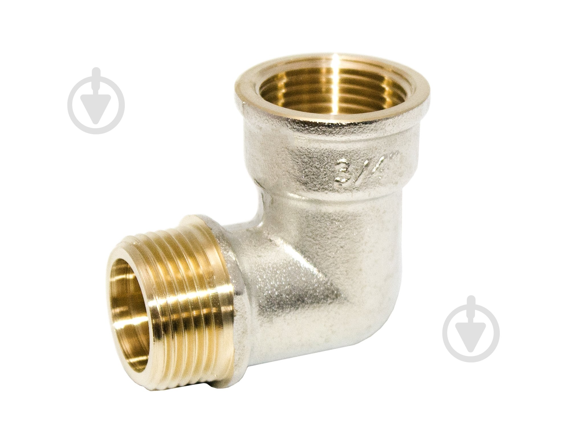 Колено ВН Water House 3/4" латунь никель Премиум - фото 1