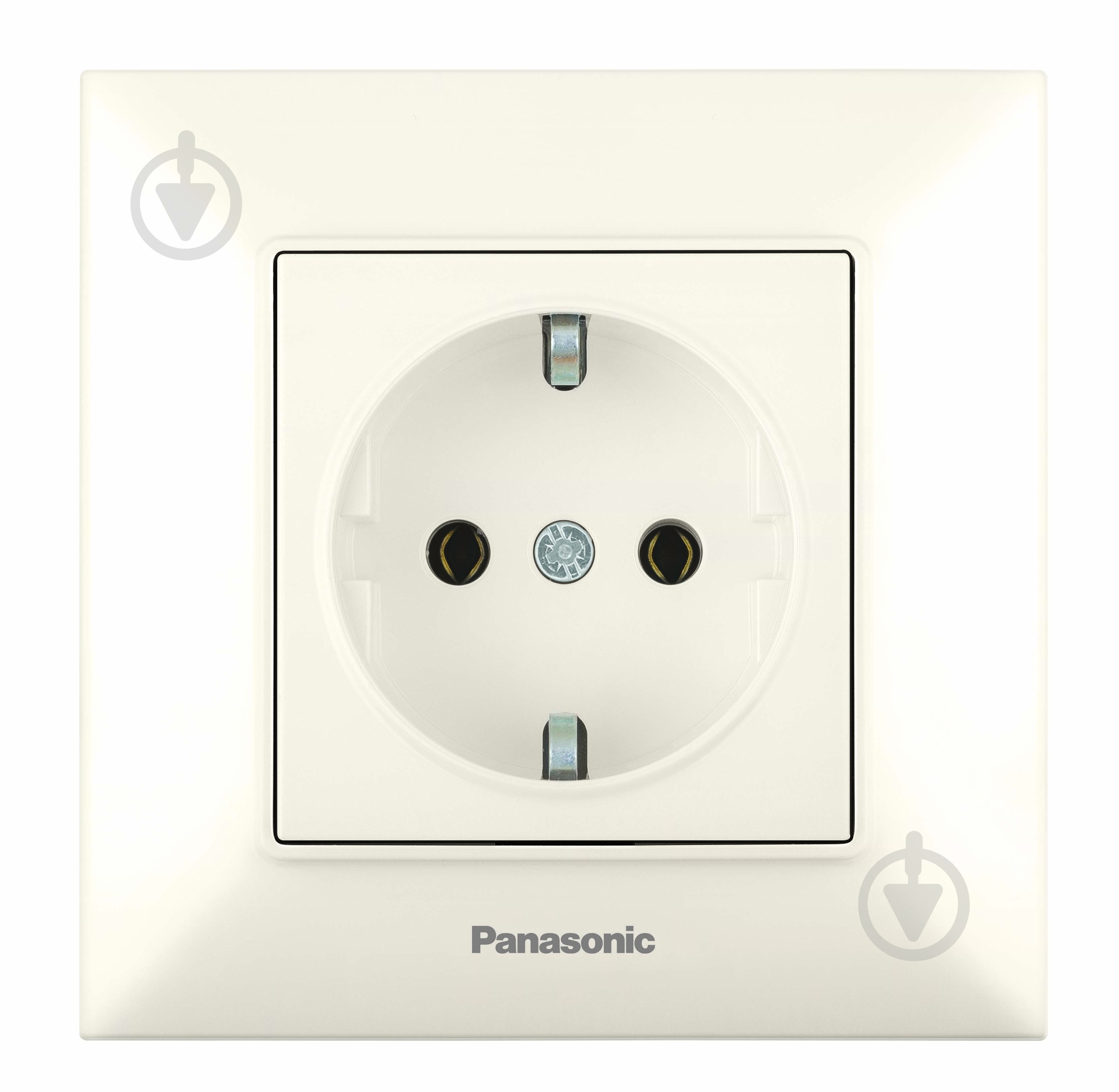 Розетка із заземленням Panasonic Arkedia Slim кремовий 480200219 - фото 1