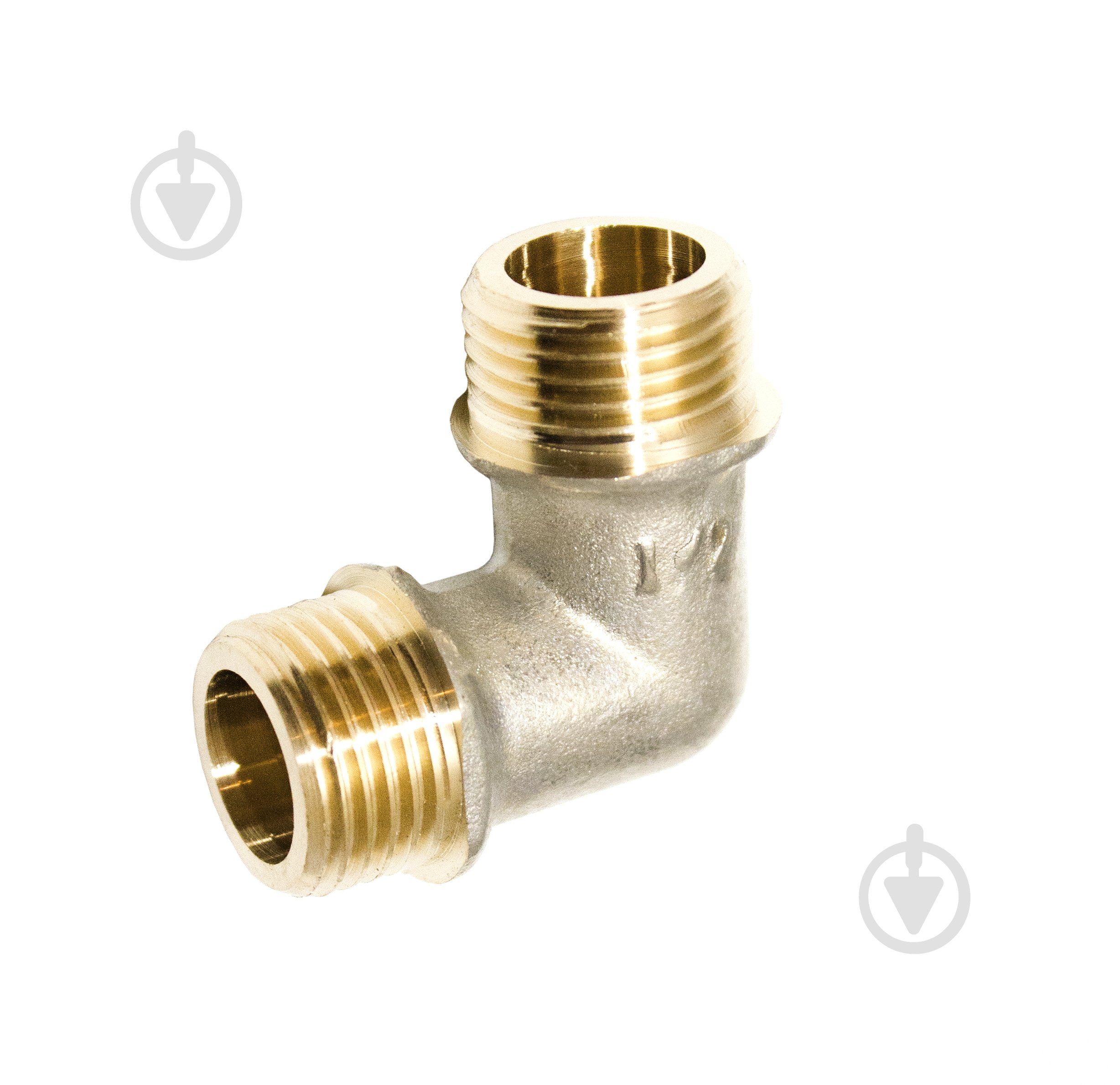 Колено НН Water House 1/2" латунь никель Премиум - фото 1
