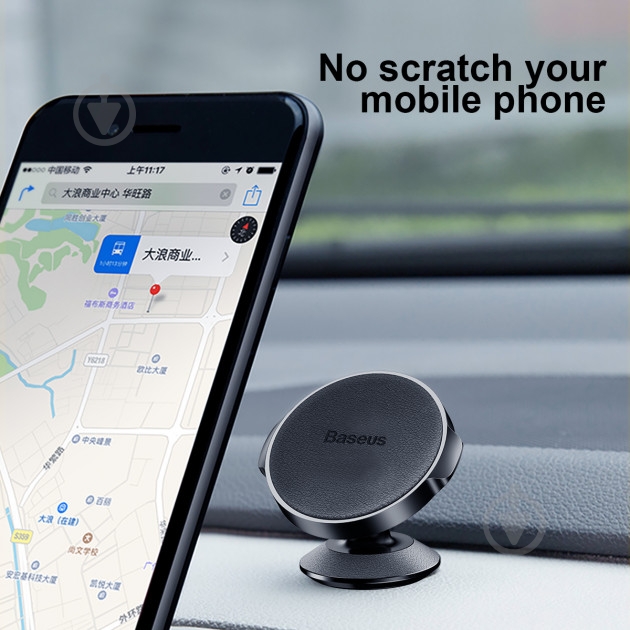 Автодержатель Magnetic Vertical Leather type BASEUS SUER-F01 черный - фото 8 Автодержатель Magnetic Vertical Leather type BASEUS SUER-F01 черный - фото 8