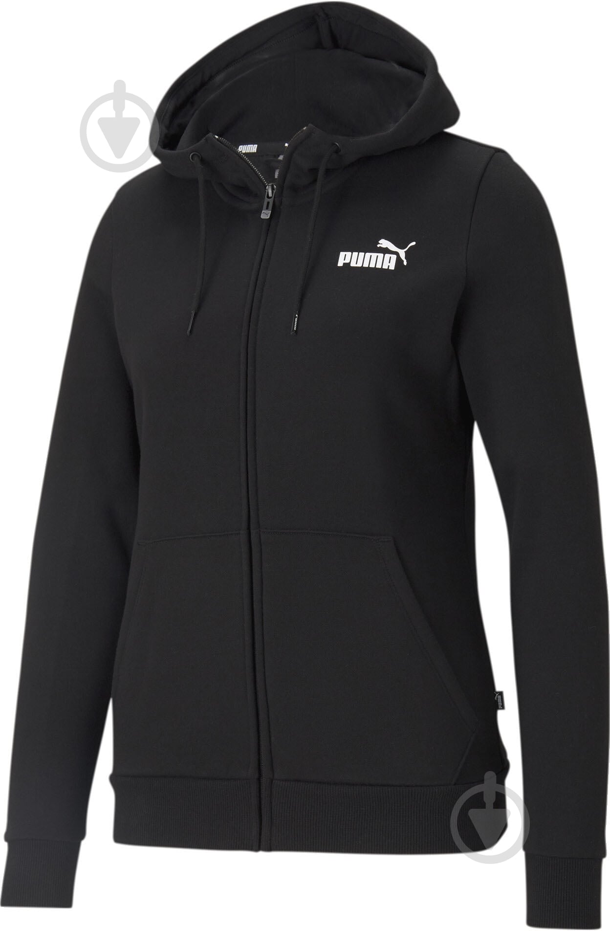 Джемпер Puma ESS SMALL LOGO FULL-ZIP HOODIE FL 58681101 р.XL черный - фото 1