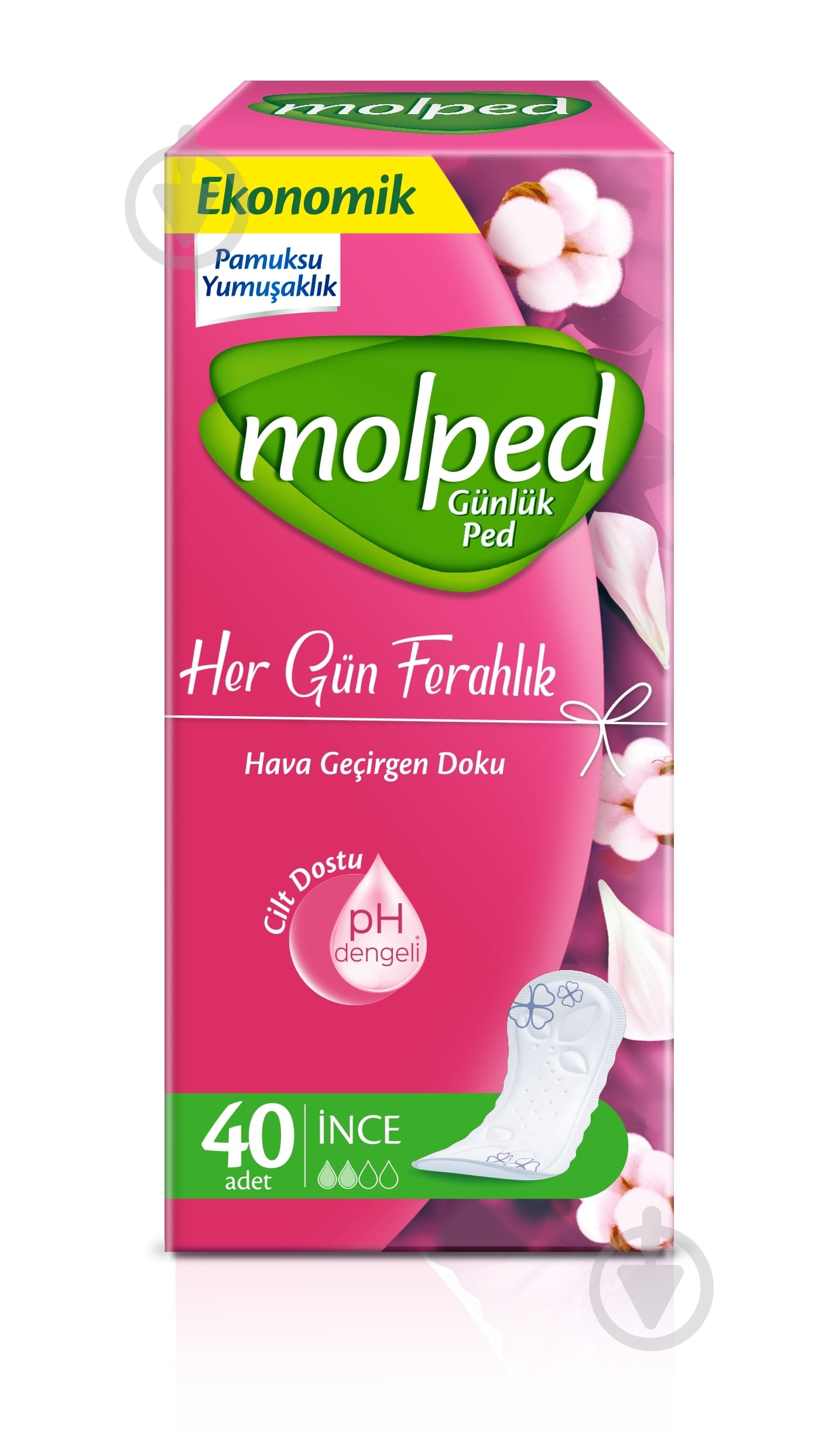 Прокладки ежедневные Molped Freshness 40 шт. - фото 1 Прокладки ежедневные Molped Freshness 40 шт. - фото 1