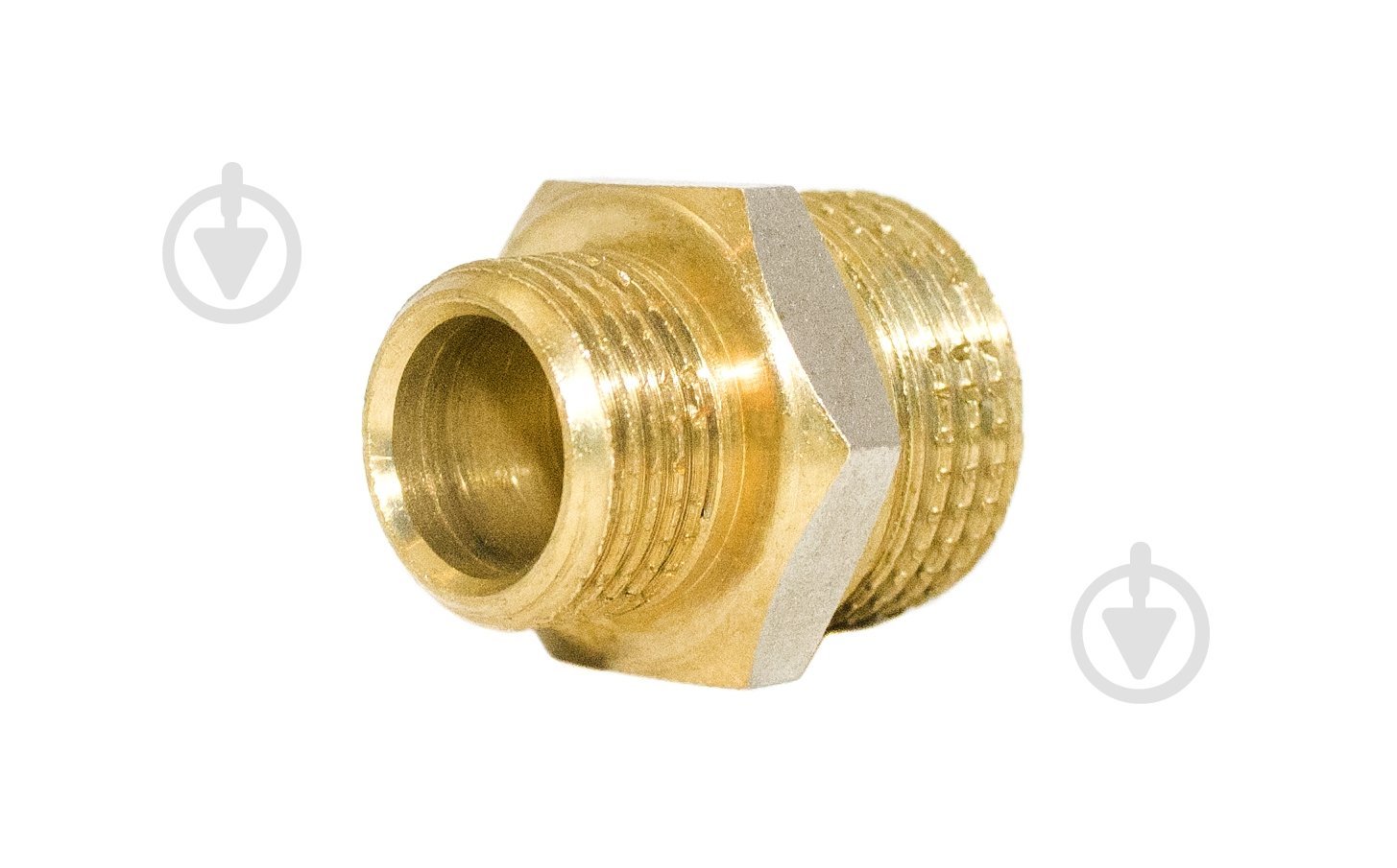 Ніпель ЗЗ Water House 1/2"-3/4" нікель Преміум - фото 1 Ніпель ЗЗ Water House 1/2"-3/4" нікель Преміум - фото 1