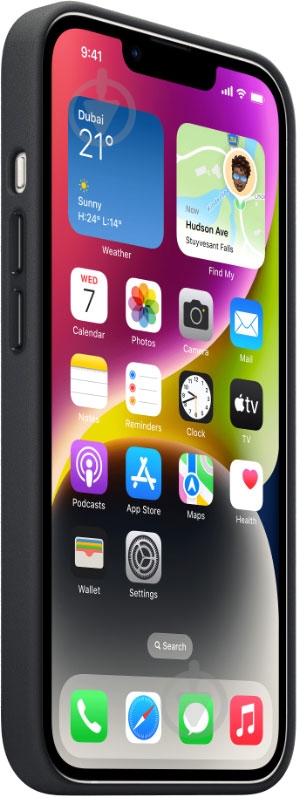 Чехол Apple Leather Case with MagSafe для iPhone 14 midnight (MPP43ZM/A) - фото 3