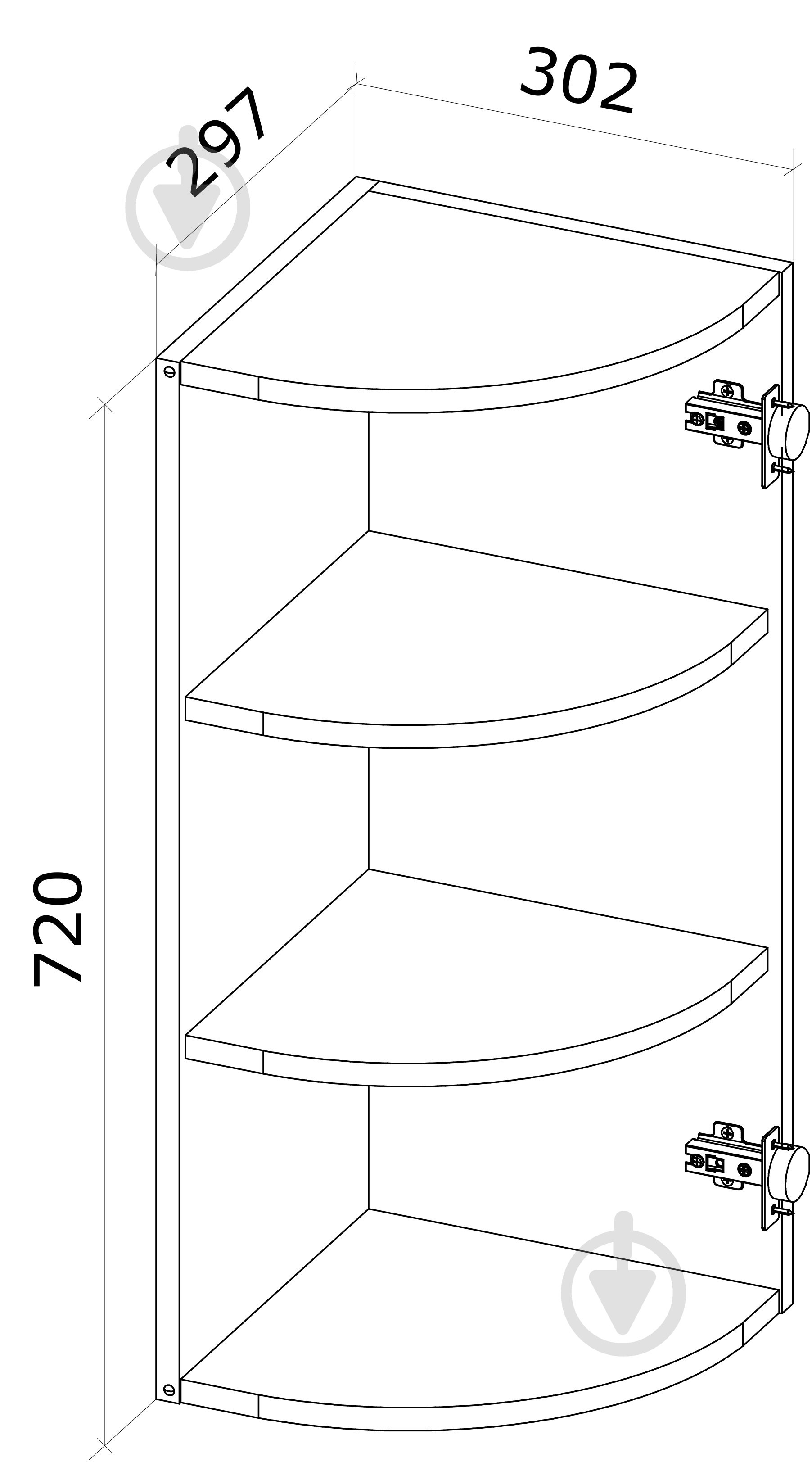 Шкаф верхний Грейд Оптимум 302x720x297 мм дуб артизан - фото 2 Шкаф верхний Грейд Оптимум 302x720x297 мм дуб артизан - фото 2