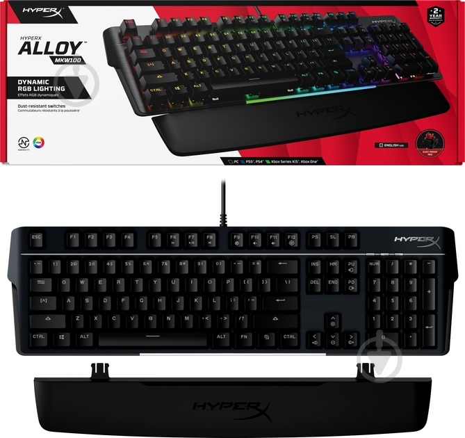 Клавиатура HyperX Alloy MKW100 (4P5E1AA) black - фото 10 Клавиатура HyperX Alloy MKW100 (4P5E1AA) black - фото 10