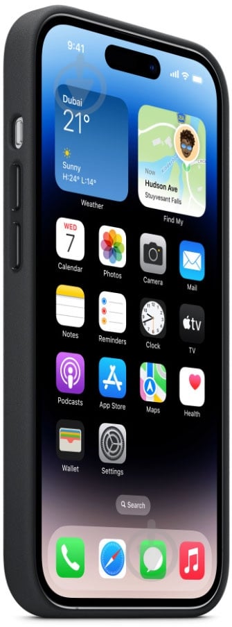 Чехол Apple Leather Case with MagSafe для iPhone 14 Pro midnight (MPPG3ZM/A) - фото 3