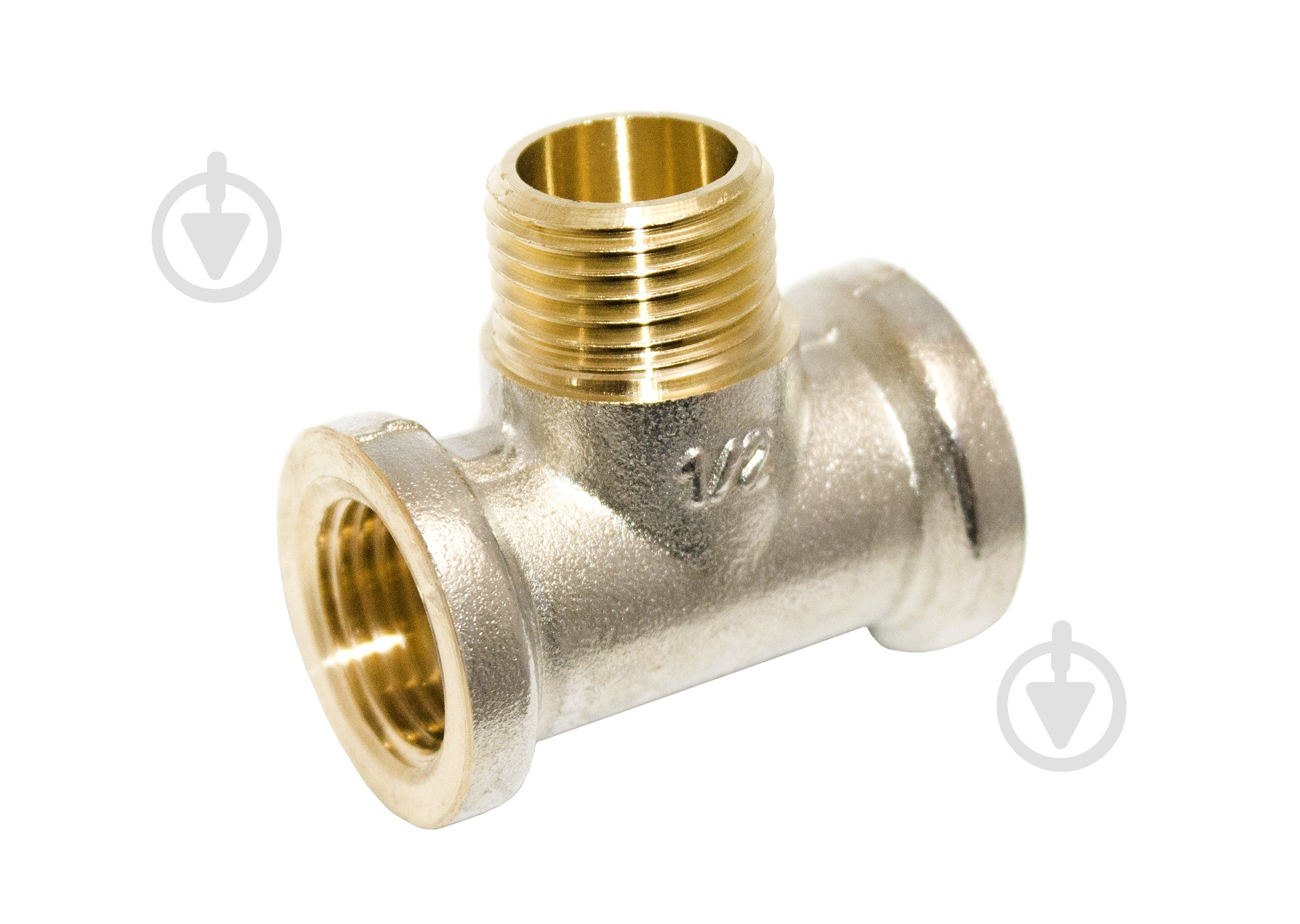 Тройник ВНВ Water House 1/2" никель Премиум - фото 1 Тройник ВНВ Water House 1/2" никель Премиум - фото 1