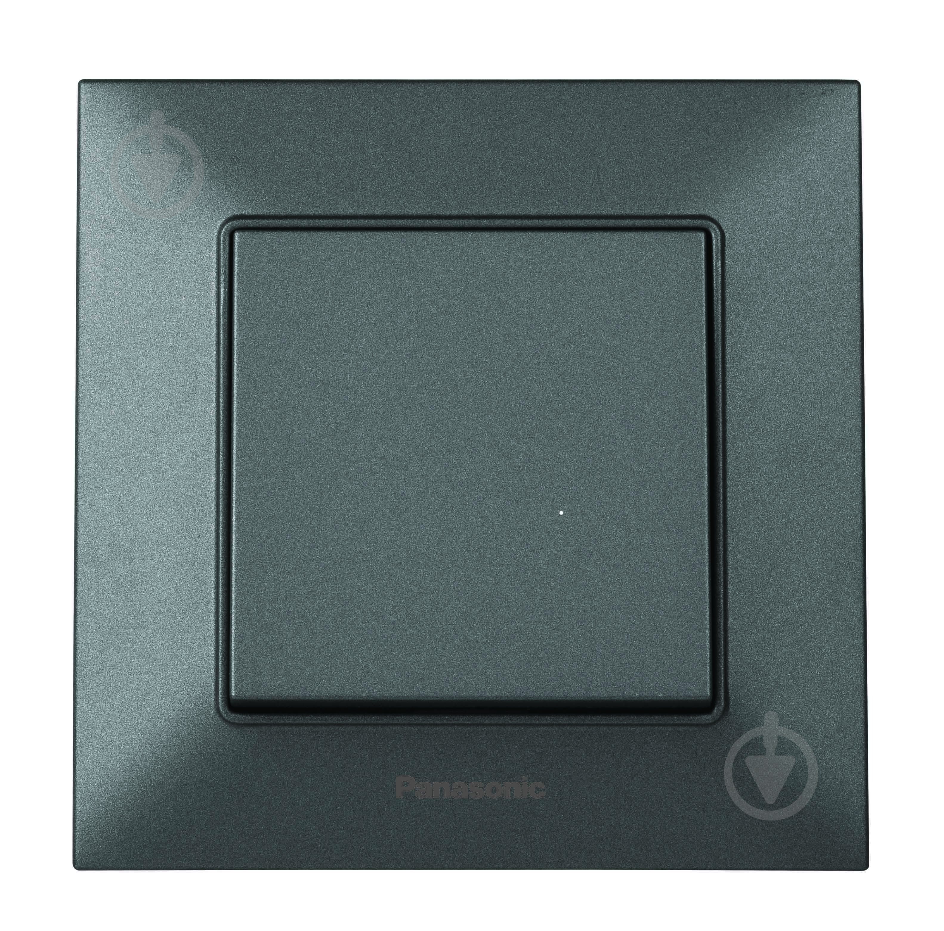 Вимикач одноклавішний одноклавішний Panasonic Arkedia Slim димчастий 480100216 - фото 1
