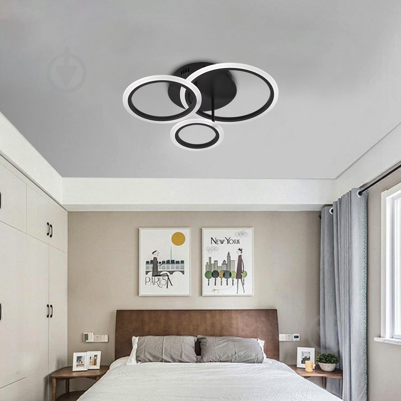 Люстра потолочная Eurolamp 42 Вт LED-модуль черный LED-LR-42-M22(black) - фото 4