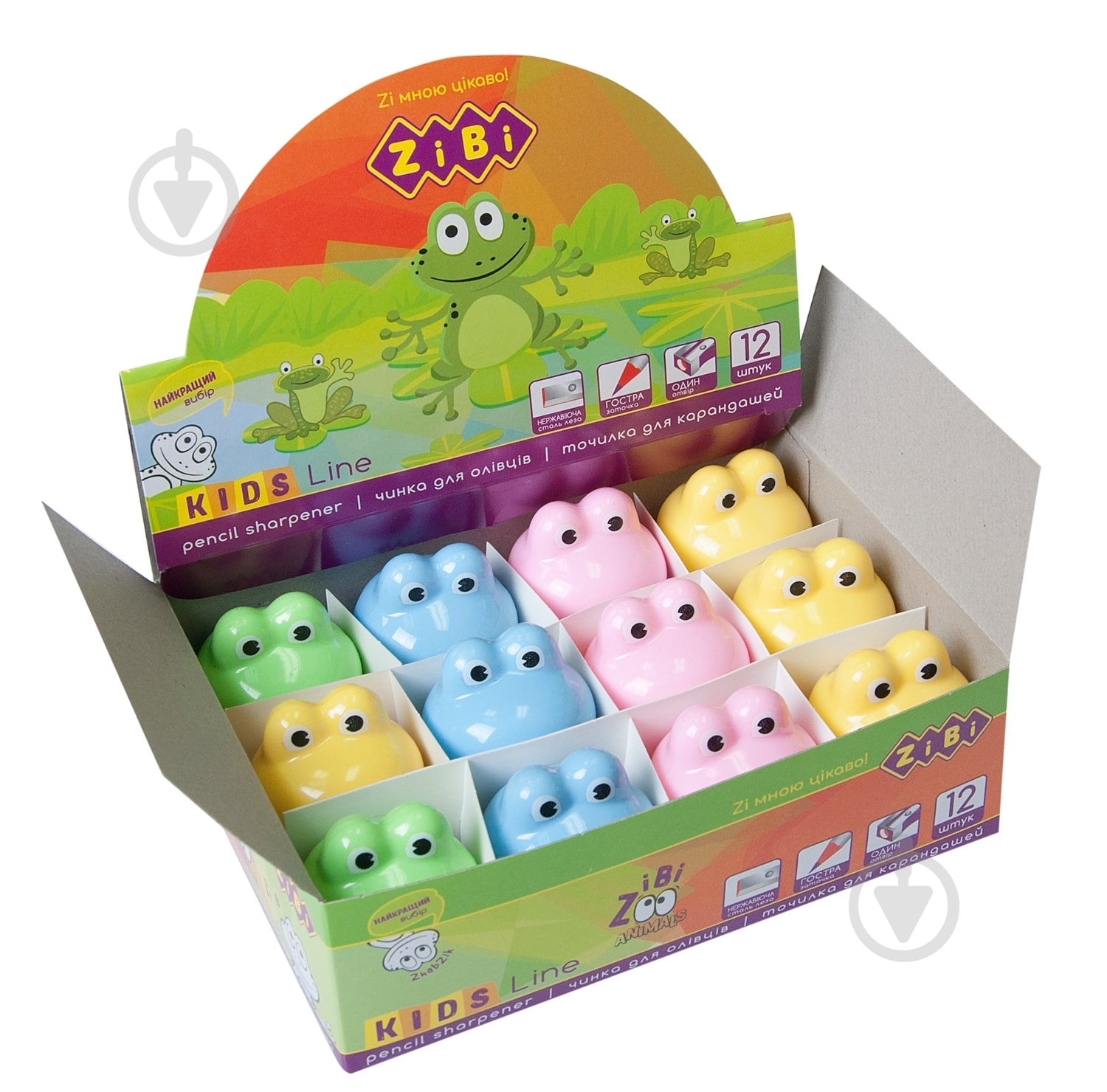 Точилка Лягушка ZB.5520 в ассортименте ZiBi - фото 1