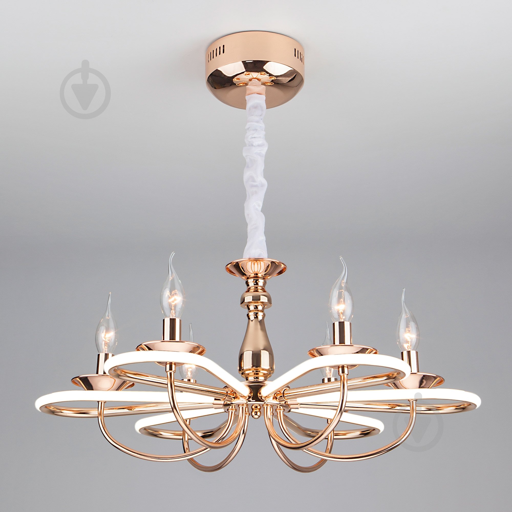 ВИТРИНА! Люстра подвесная Strotskis Phobos 6x60 Вт E14 золото 421/6 - фото 1