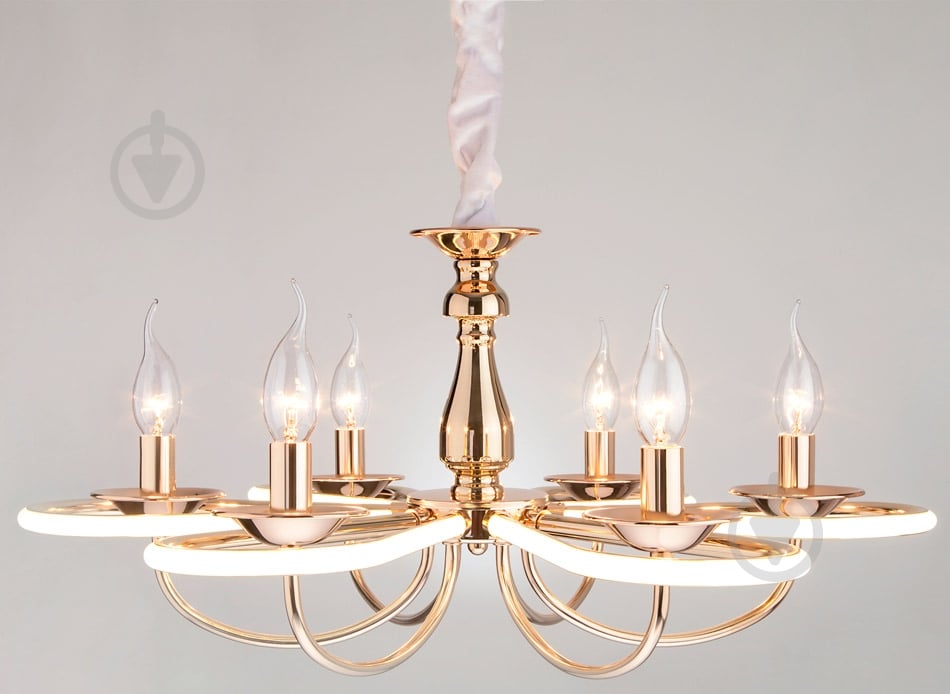 ВИТРИНА! Люстра подвесная Strotskis Phobos 6x60 Вт E14 золото 421/6 - фото 3