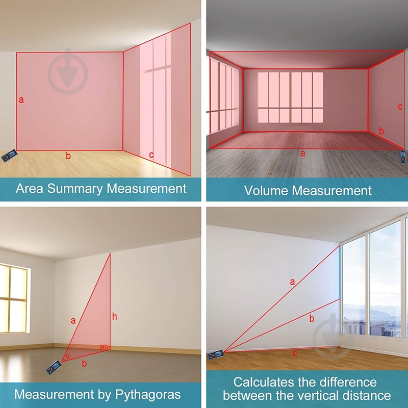 Дальномер лазерный Sndway 50 м H-D510A - фото 8