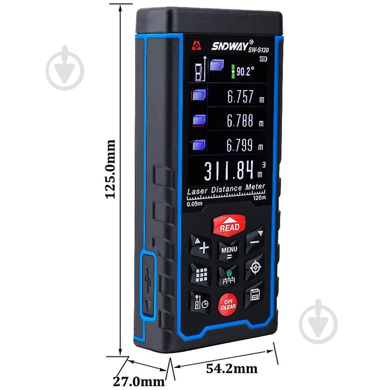 Дальномер лазерный Sndway 120 м SW-S120 - фото 3 Дальномер лазерный Sndway 120 м SW-S120 - фото 3