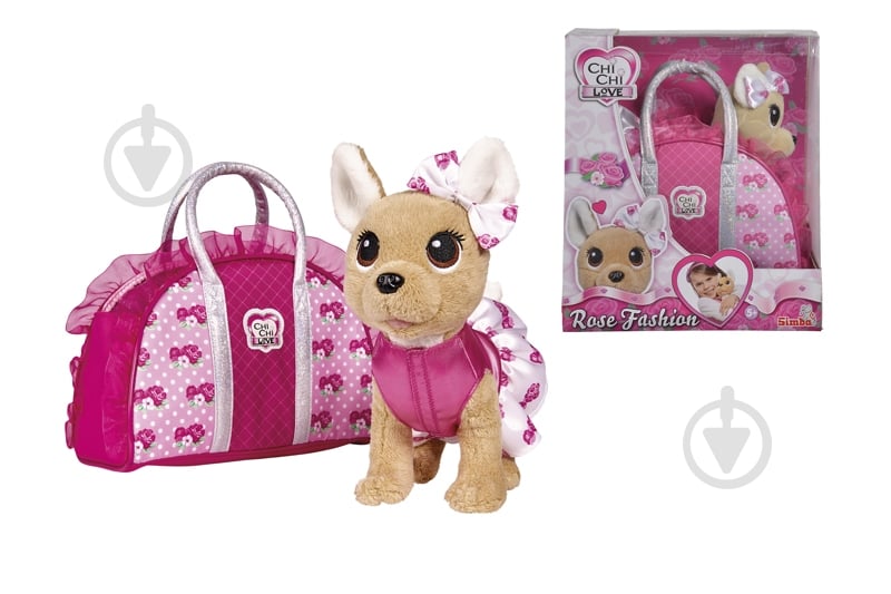 ᐉ Игрушка Simba Chi Chi Love Чихуахуа Розовая мода с сумочкой