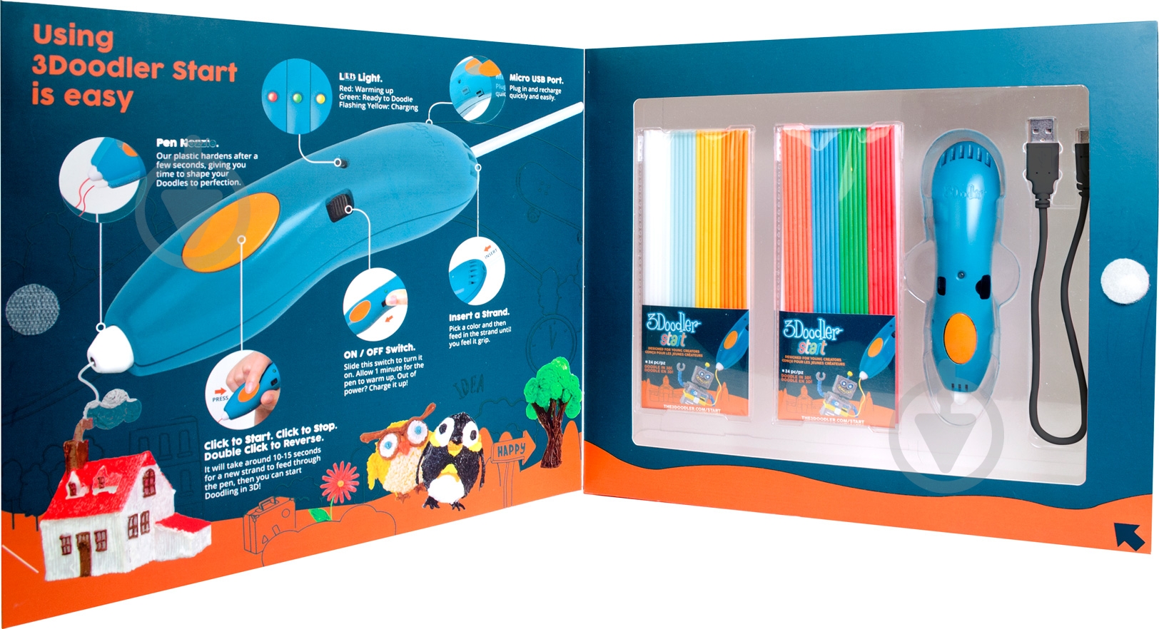 3D-ручка 3Doodler Start Креатив 3DS-ESST-E-R - фото 3 3D-ручка 3Doodler Start Креатив 3DS-ESST-E-R - фото 3