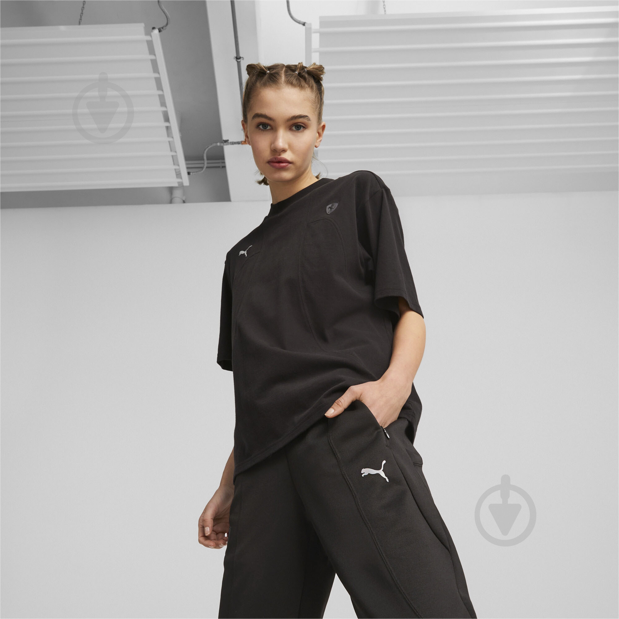 Футболка Puma FERRARI STYLE TEE WMN 62099401 р.XL черный - фото 3