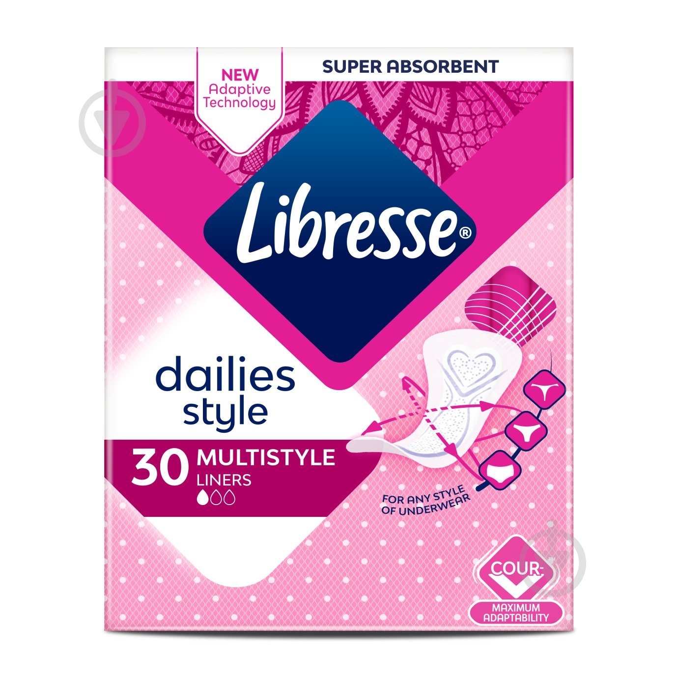 Прокладки щоденні Libresse Мультистайл 30 шт. - фото 1 Прокладки щоденні Libresse Мультистайл 30 шт. - фото 1